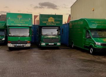 SPR removal trucks in a row